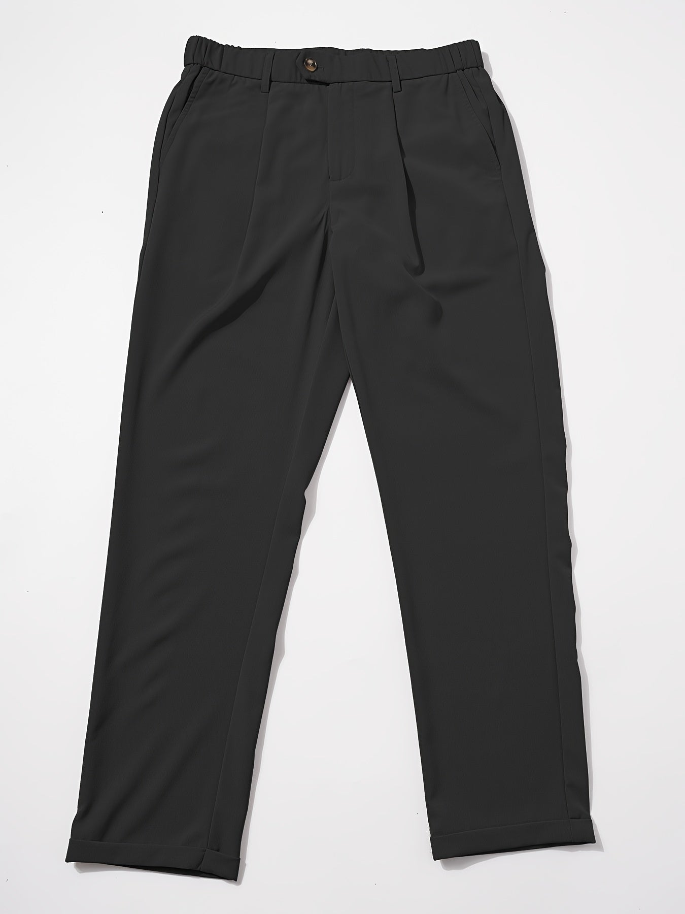 Calça social masculina elegante de cor sólida