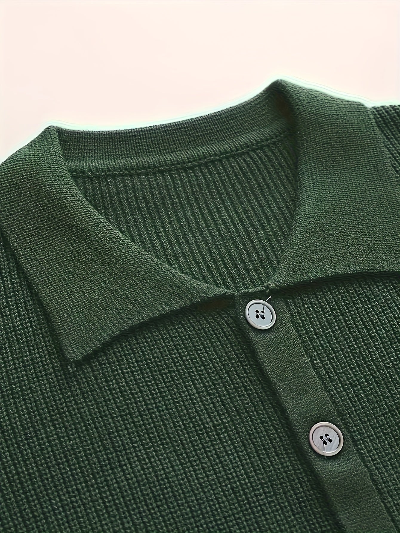 Cardigan masculino de malha com botões e lapela Vitality outono e inverno