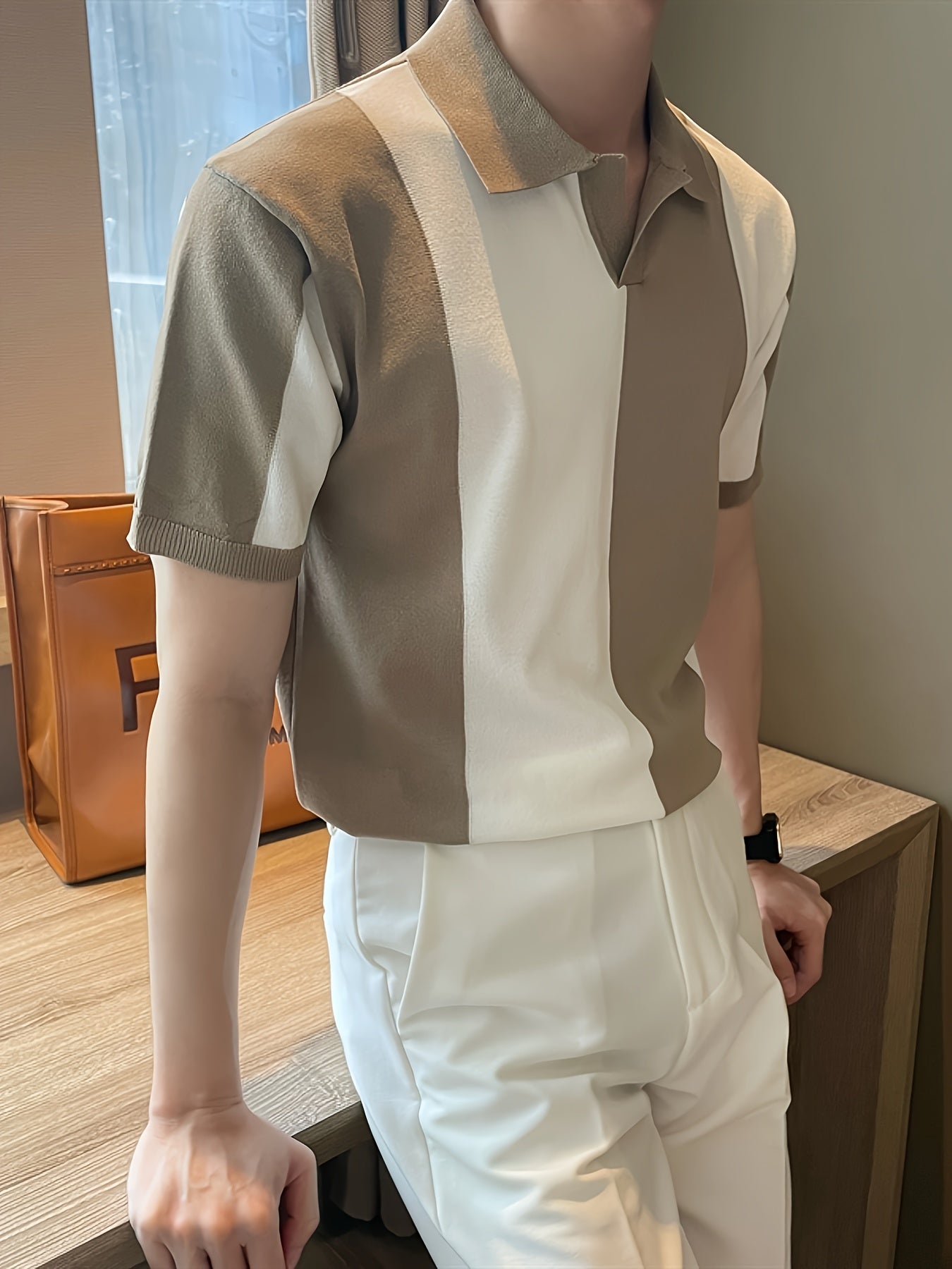 Camisas moda Corena em blocos de cores