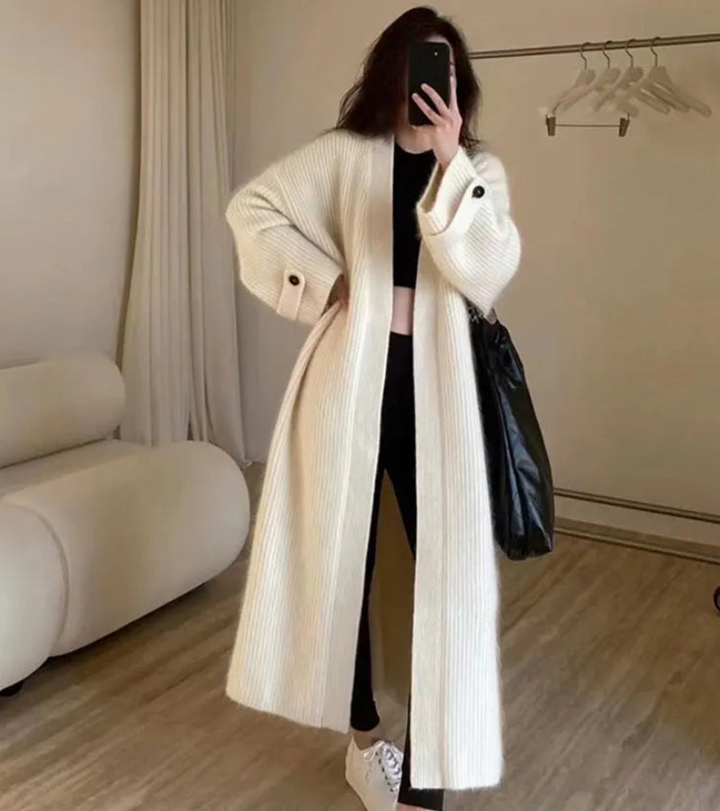 Casaco Longo Casual Coreano