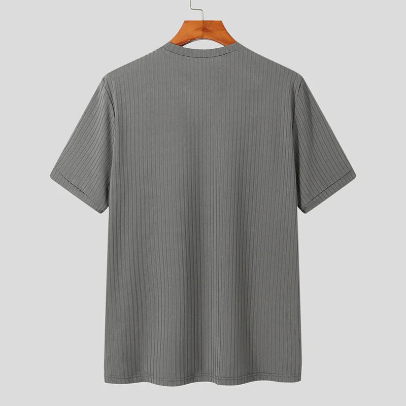 Camiseta de Luxo Leve Lazer Pescoço Drapeado Cor Sólida Solto Camisa Básica