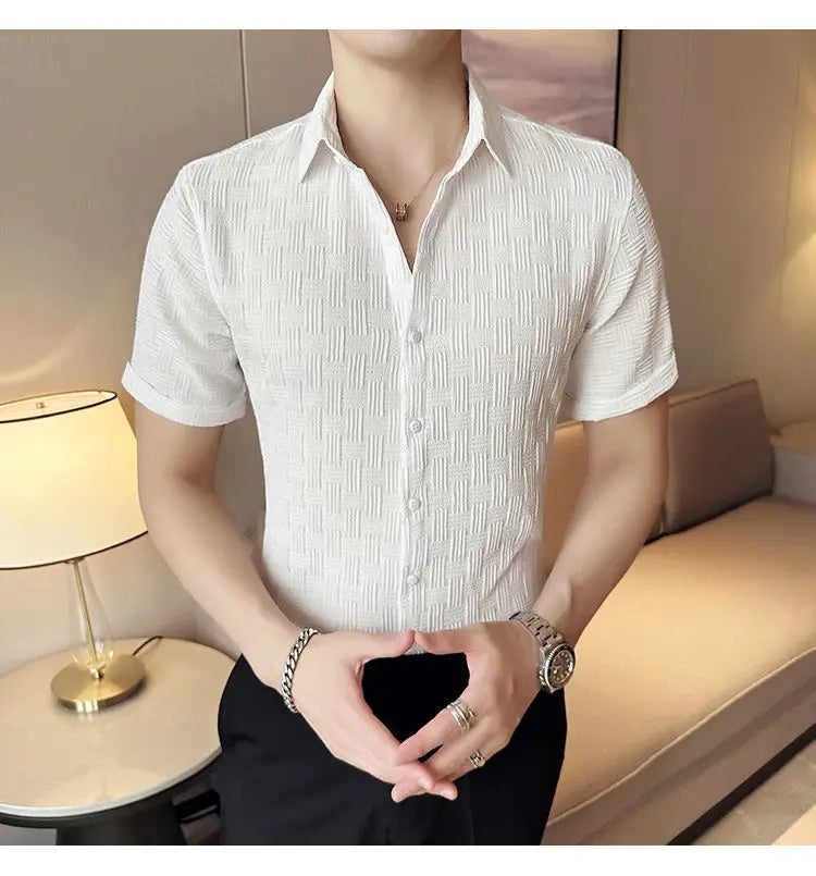 Camisas de verão masculinas Coreia