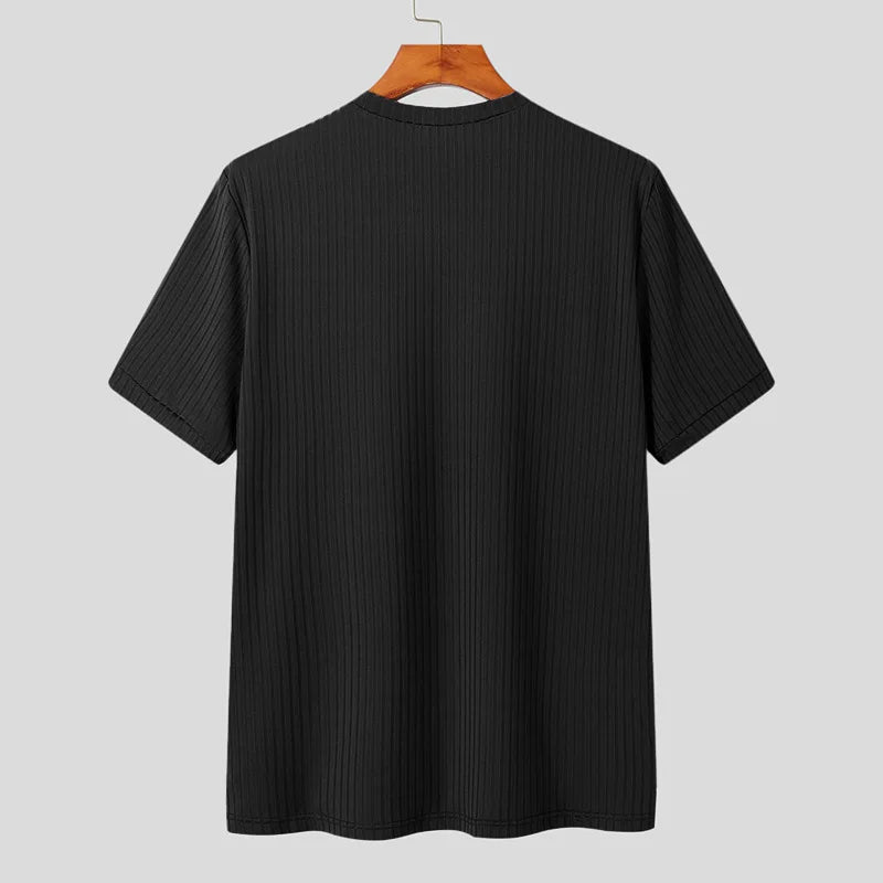 Camiseta de Luxo Leve Lazer Pescoço Drapeado Cor Sólida Solto Camisa Básica
