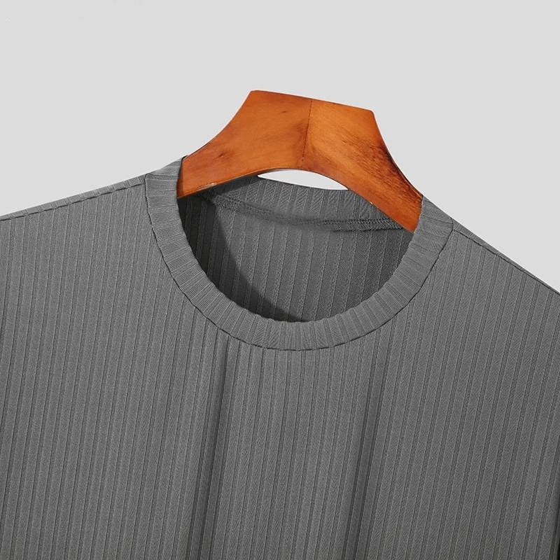 Camiseta de Luxo Leve Lazer Pescoço Drapeado Cor Sólida Solto Camisa Básica