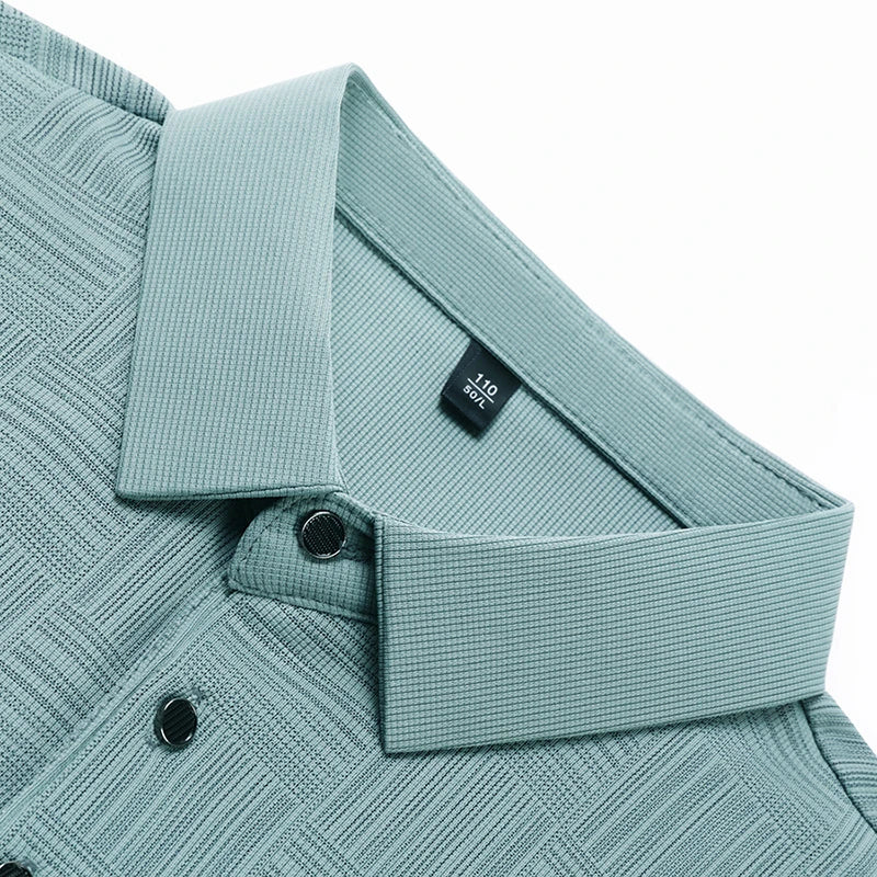 Camisa polo masculina casual de manga curta