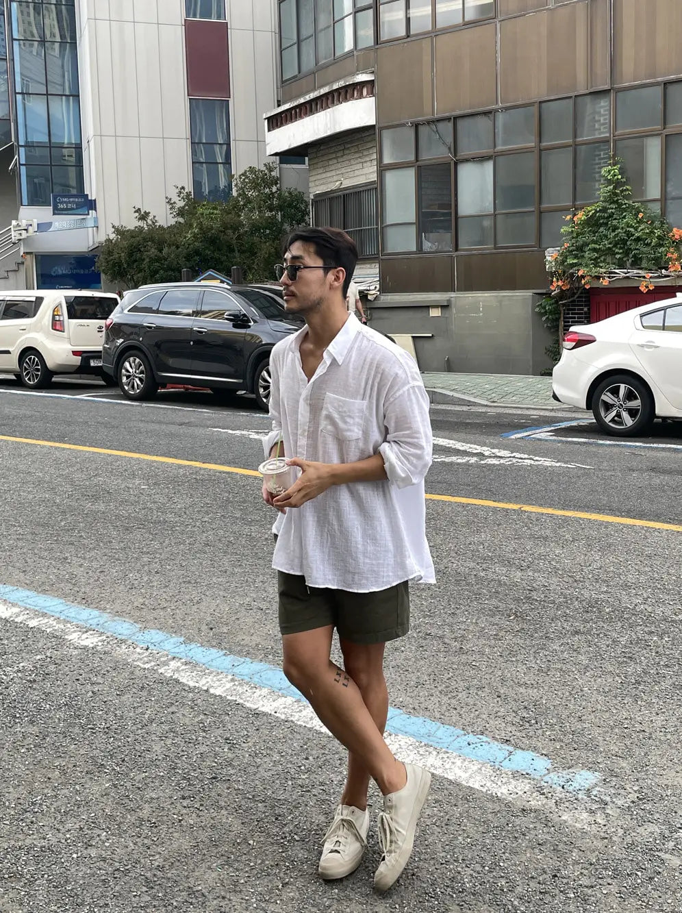 Camisa Masculina Coreana de Linho Leve - Look Seoul Verão