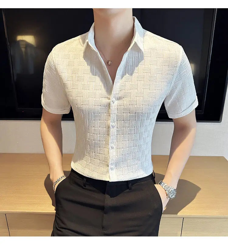 Camisas de verão masculinas Coreia