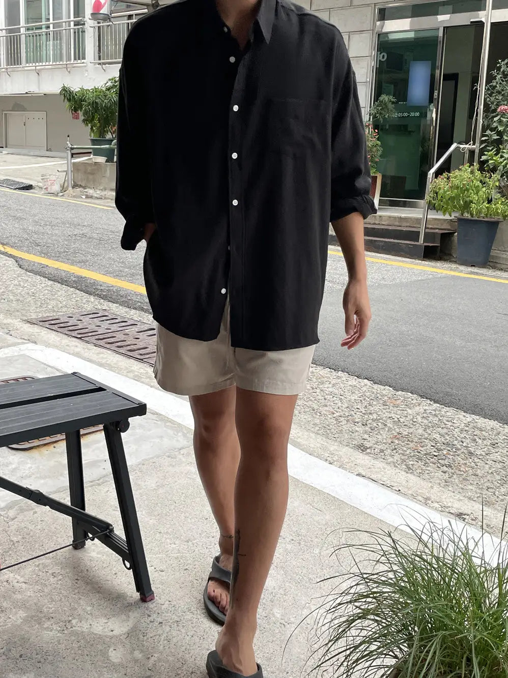 Camisa Masculina Coreana de Linho Leve - Look Seoul Verão