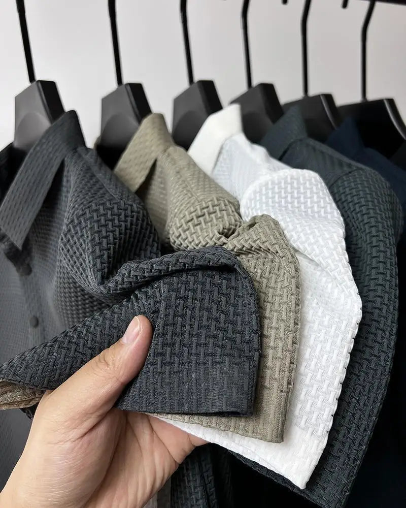 Camisa polo masculina de verão casual