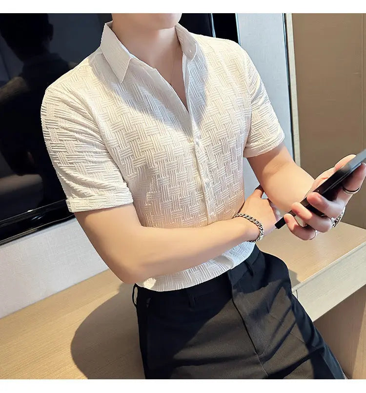 Camisas de verão masculinas Coreia