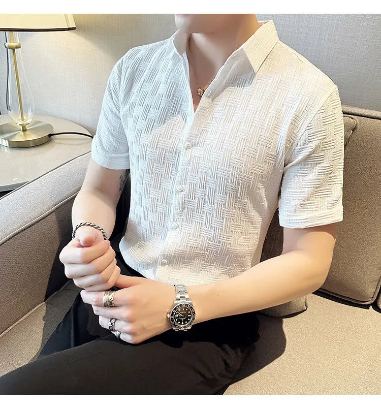 Camisas de verão masculinas Coreia