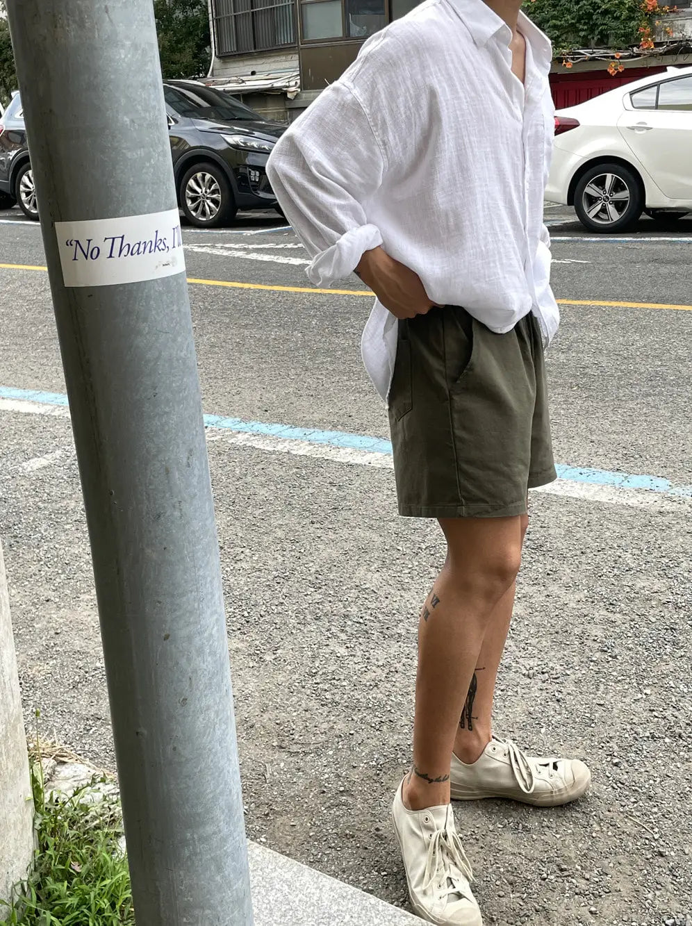 Camisa Masculina Coreana de Linho Leve - Look Seoul Verão