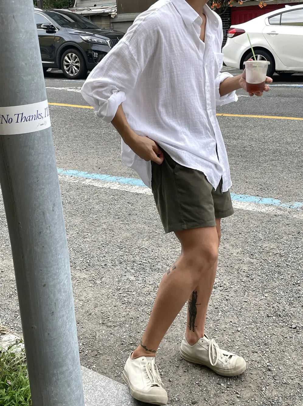 Camisa Masculina Coreana de Linho Leve - Look Seoul Verão