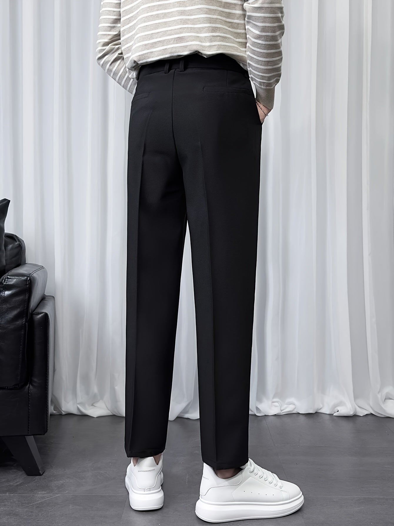 Calças da moda masculina estilo empresarial