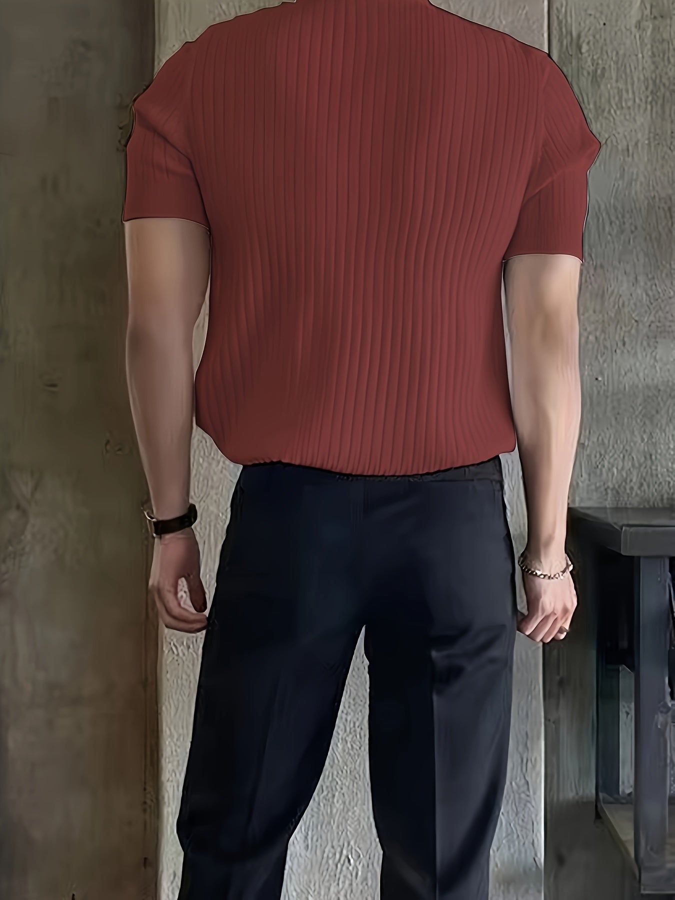 Camisa polo masculina slim fit - manga curta