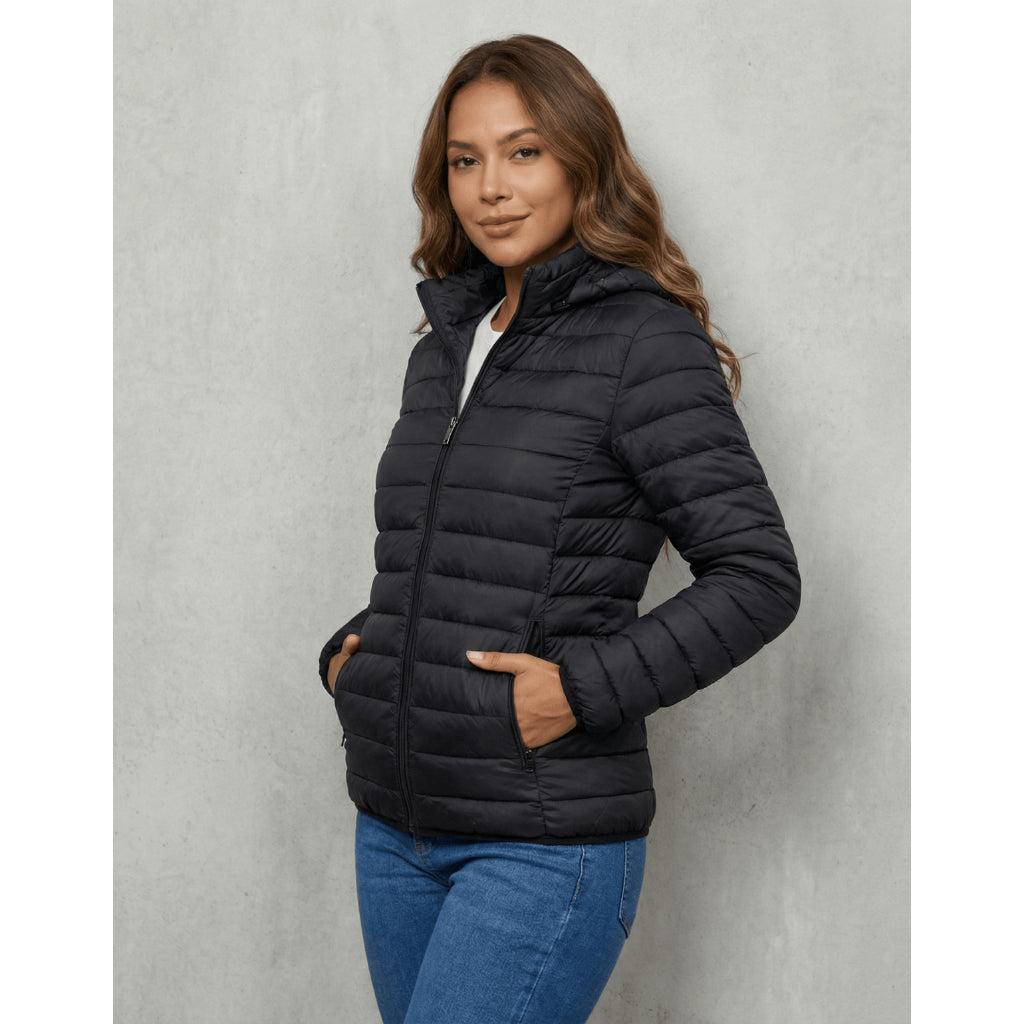Jaqueta Feminina Inverno Bobojaco Puffer Capuz Removível Impermeável Quente Casaco Frio Corta Vento