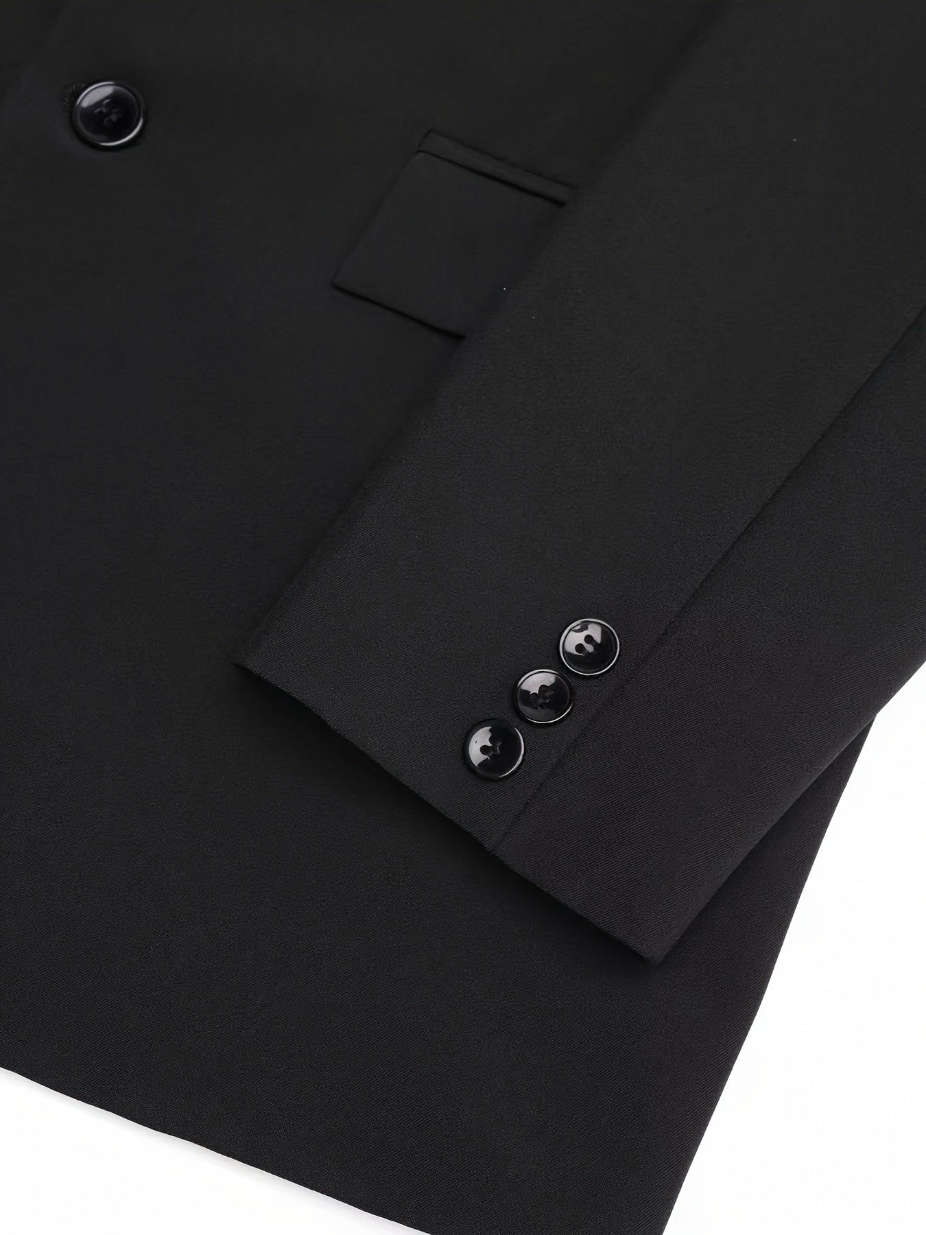 Blazer masculino leve, abotoamento, corte casual, preto, com gola entalhada