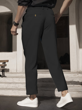 Calça social masculina elegante de cor sólida