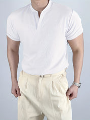 Camisa masculina com decote em V Ultra-Dry