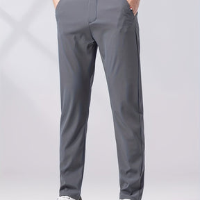 Calça casual leve, confortáveis, de perna reta