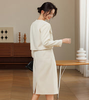 Conjunto Feminino Casaco Curto e Saia de Cintura Alta – Elegância e Sofisticação para Todas as Ocasiões