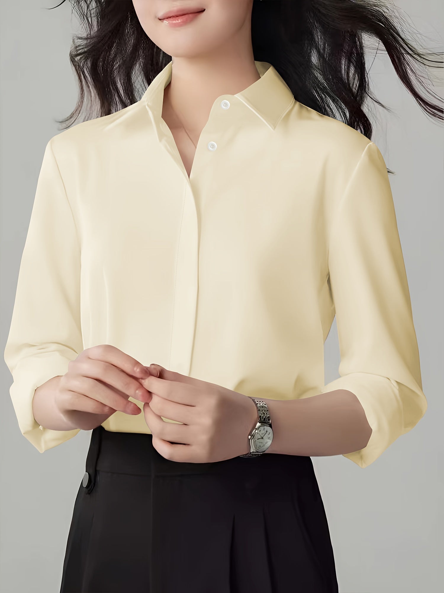 Camisa feminina social manga comprida