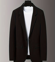 Blazer Masculino Leve com Gola Entalhada – Estilo Casual Coreano