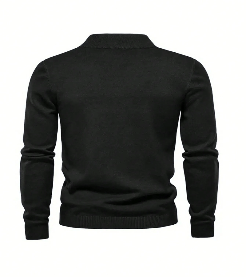Suéter de Malha Masculino Gola Alta – Estilo Outono/Inverno