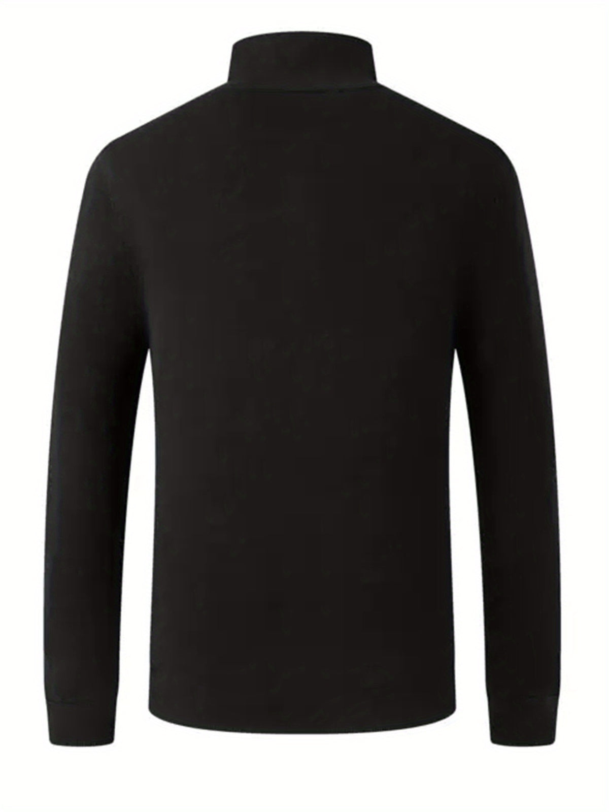Camiseta casual com gola alta, manga longa