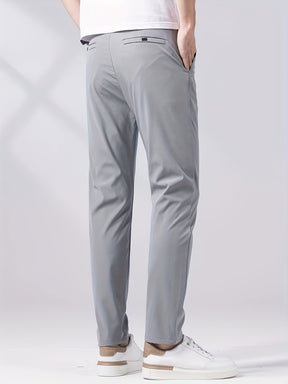 Calça casual leve, confortáveis, de perna reta