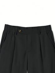 Calça social masculina elegante de cor sólida