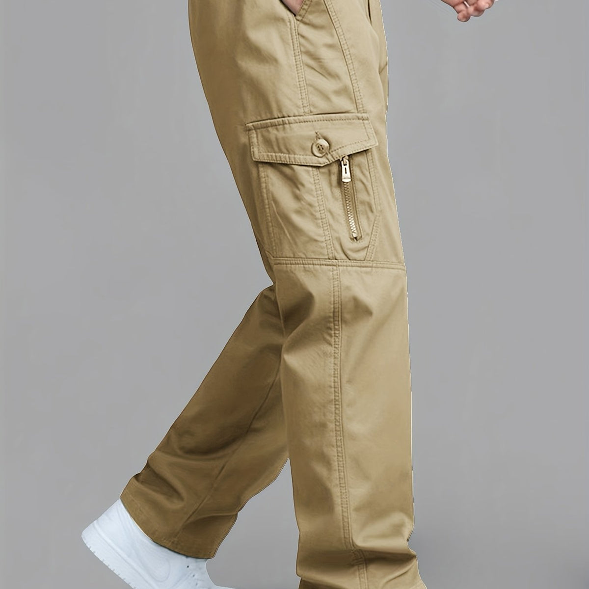 Calça cargo masculina estilo coreano