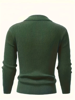 Cardigan masculino de malha com botões e lapela Vitality outono e inverno