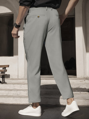 Calça social masculina elegante de cor sólida
