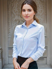 Camisa de manga comprida de chiffon