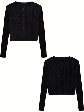 Look Coreano Outono/Inverno – Conjunto Elegante com Blusa de Manga Longa e Calça Casual Bege