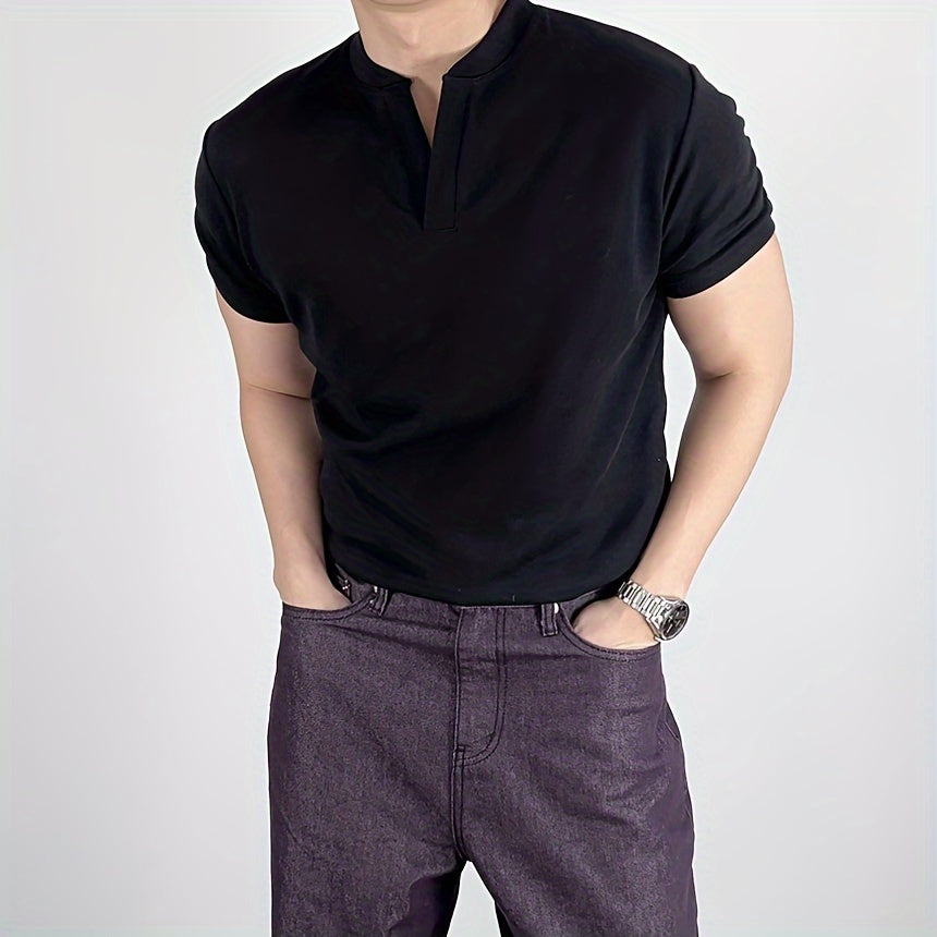 Camisa masculina com decote em V Ultra-Dry