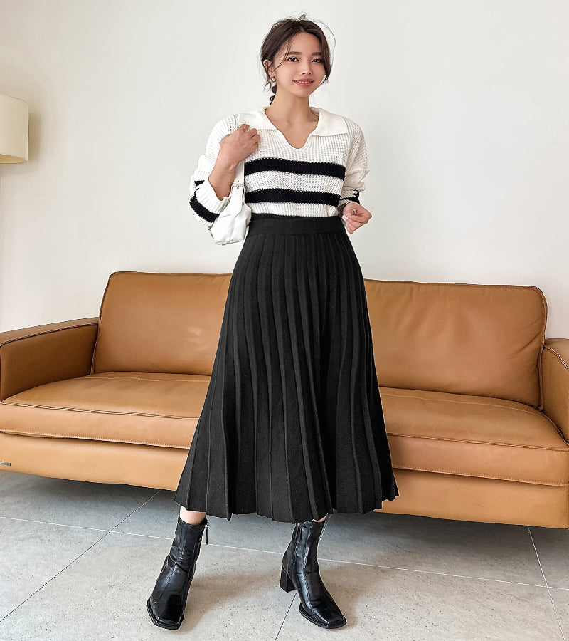 Saia Elanca Plissada Midi