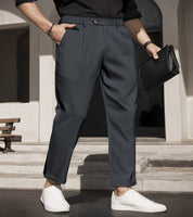 Calça social masculina elegante de cor sólida