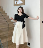 Vestido com Laço - Look Coreano de Primavera