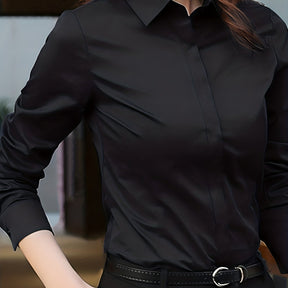 Camisa de manga comprida de chiffon