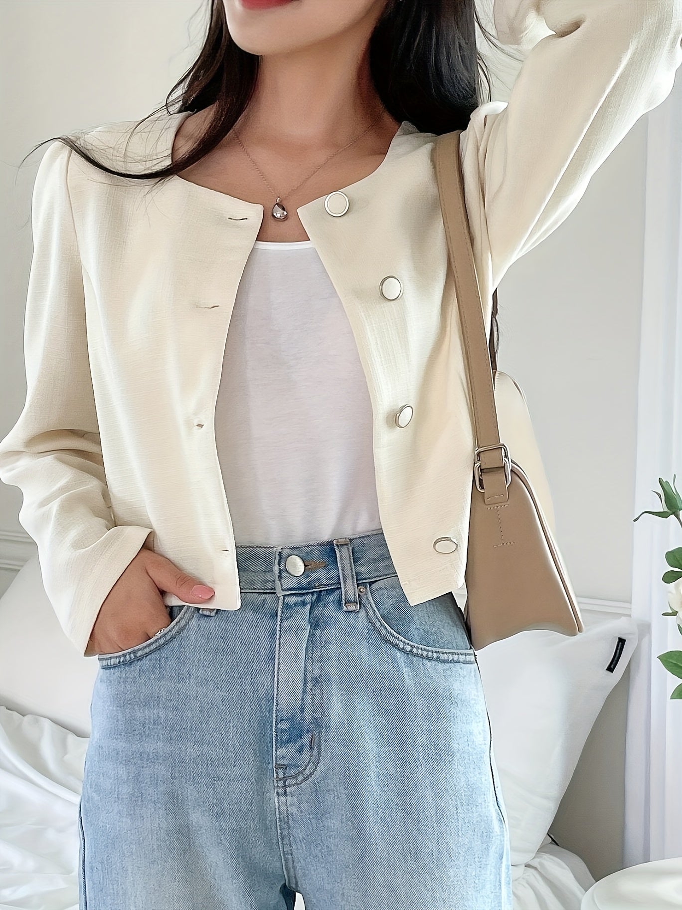 Blazer Feminino Curto – Look Seoul Elegance