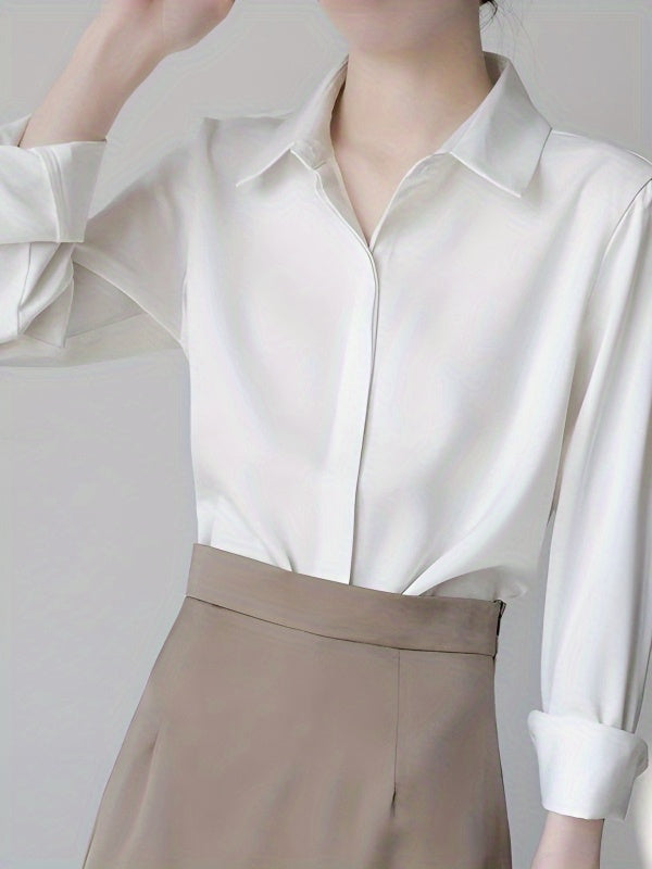 Camisa de manga comprida de chiffon