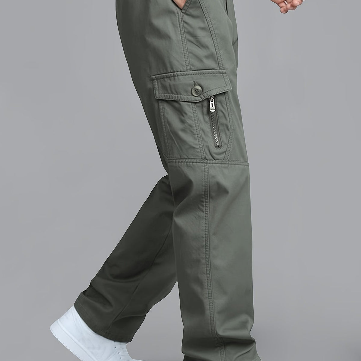 Calça cargo masculina estilo coreano