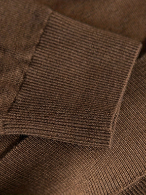 Suéter de malha gola alta de cor sólida masculina outono e inverno