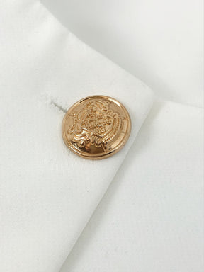 Blazer elegante  de abotoamento com botões dourados - corte justo