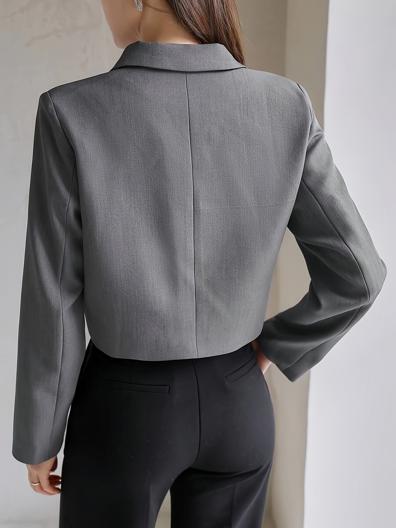 Blazer cinza curto