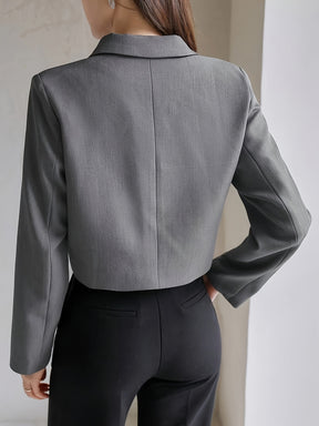 Blazer cinza curto