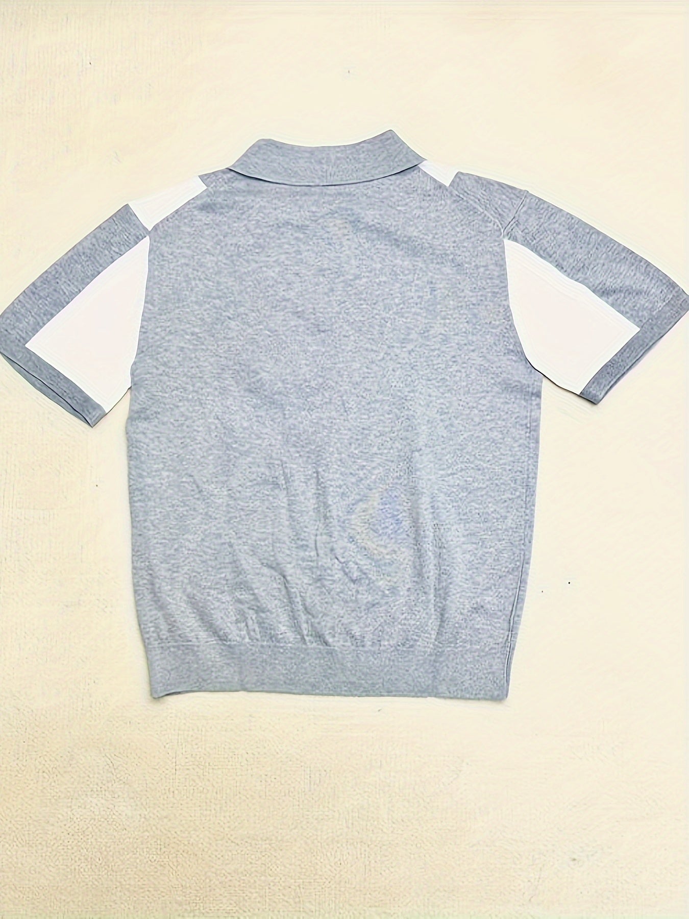 Camisas de golfe de lapela de manga curta com blocos de cores confortáveis