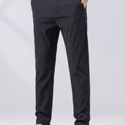 Calça casual leve, confortáveis, de perna reta